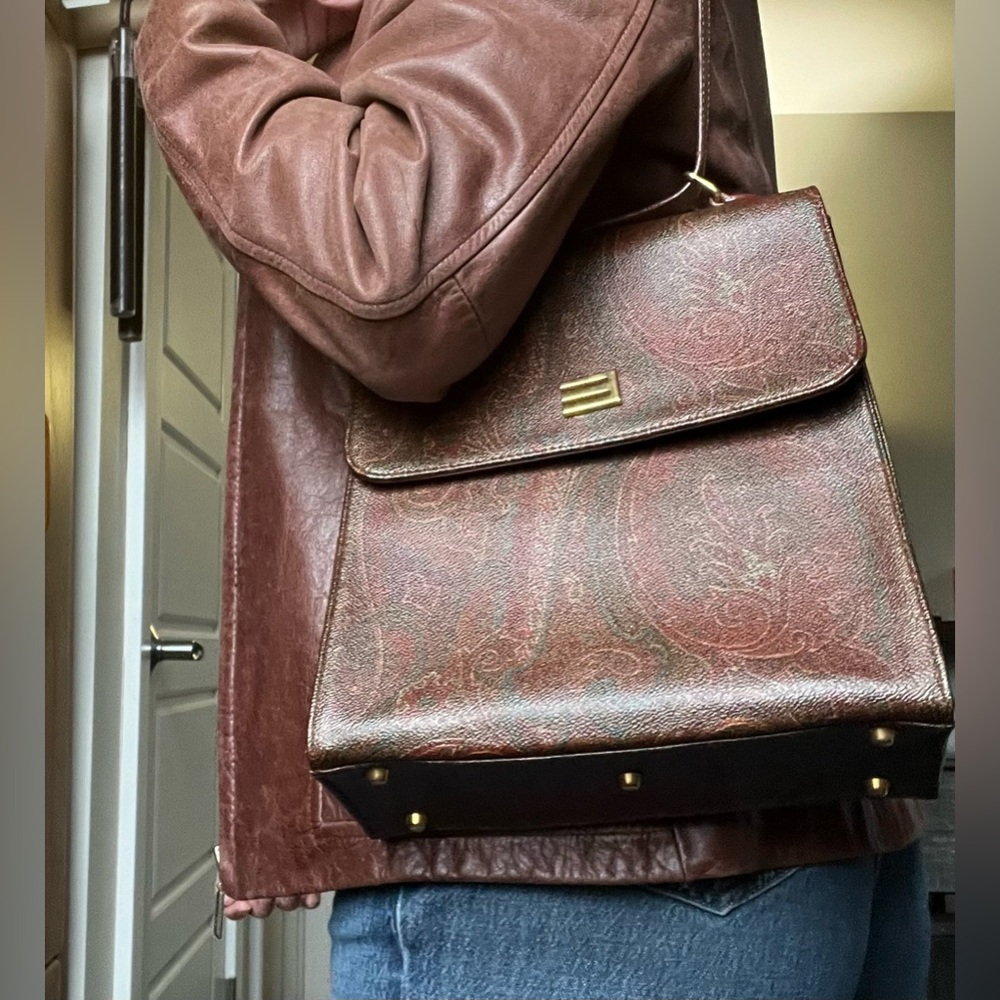 EUC ETRO Vintage 1997 classic paisley authentic shoulder bag - Picture 6 of 17
